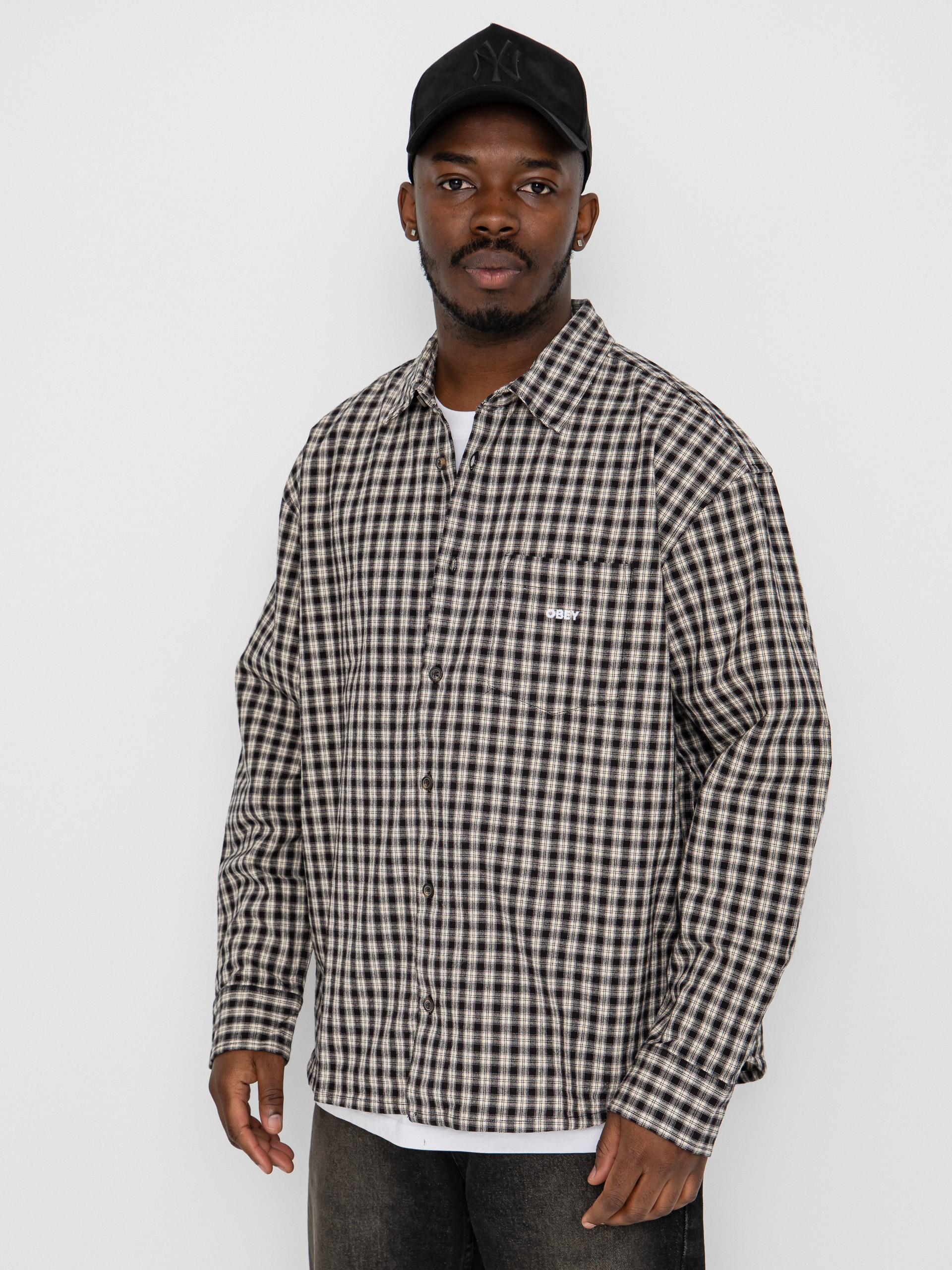 Košeľa OBEY Bigwig Axel (black multi)