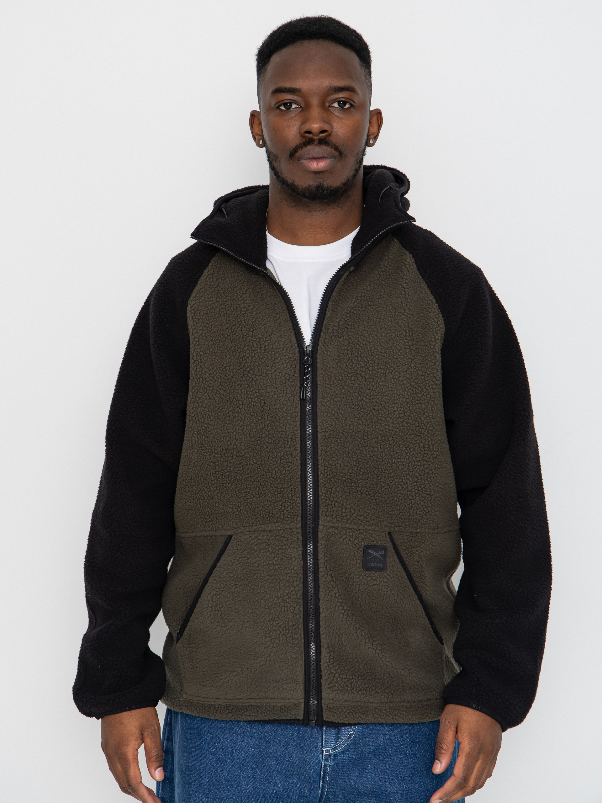 Flísová mikina Iriedaily Quentin Fleece (black olive)