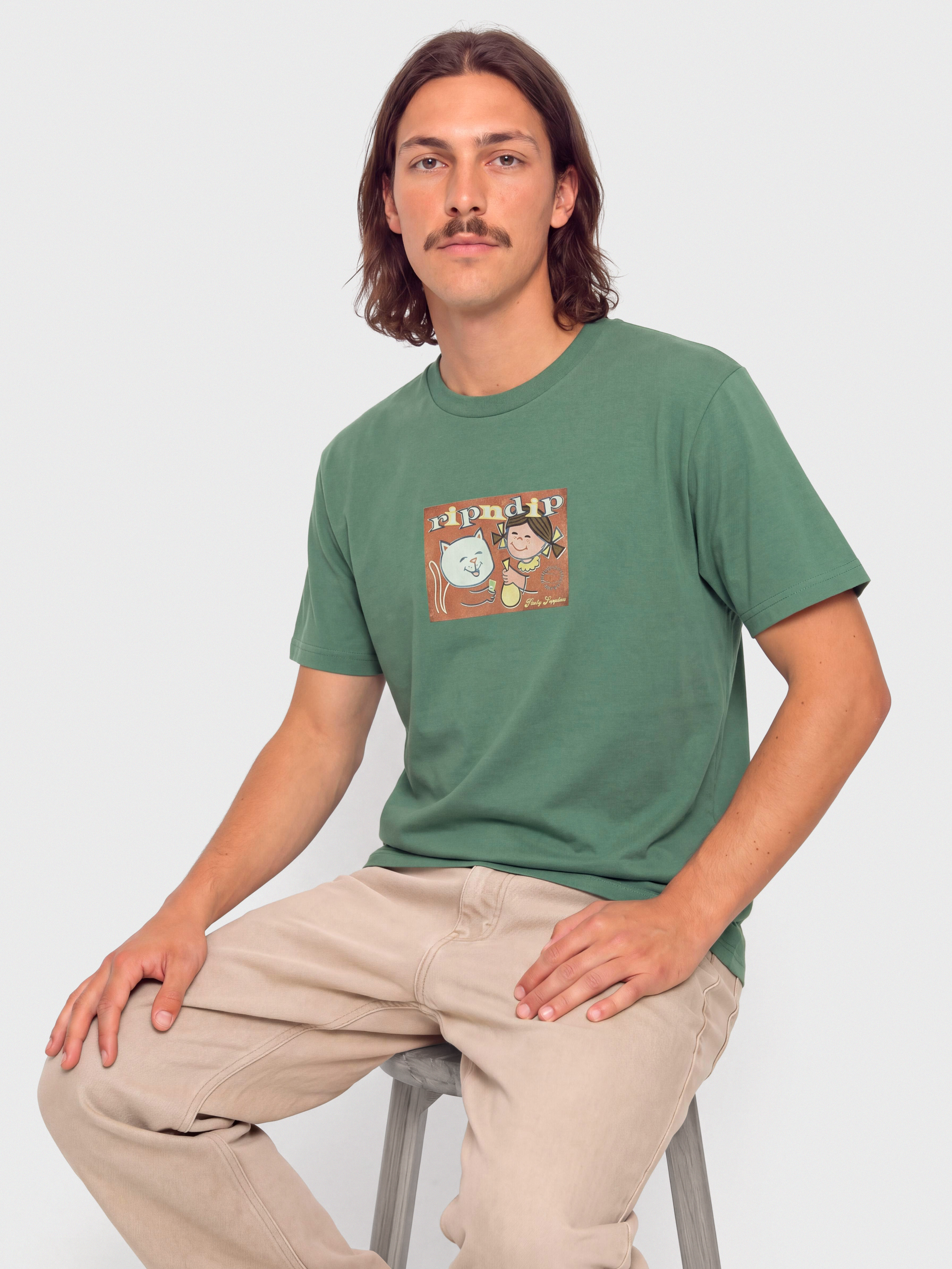 Tričko RipNDip Party Supplies (olive)