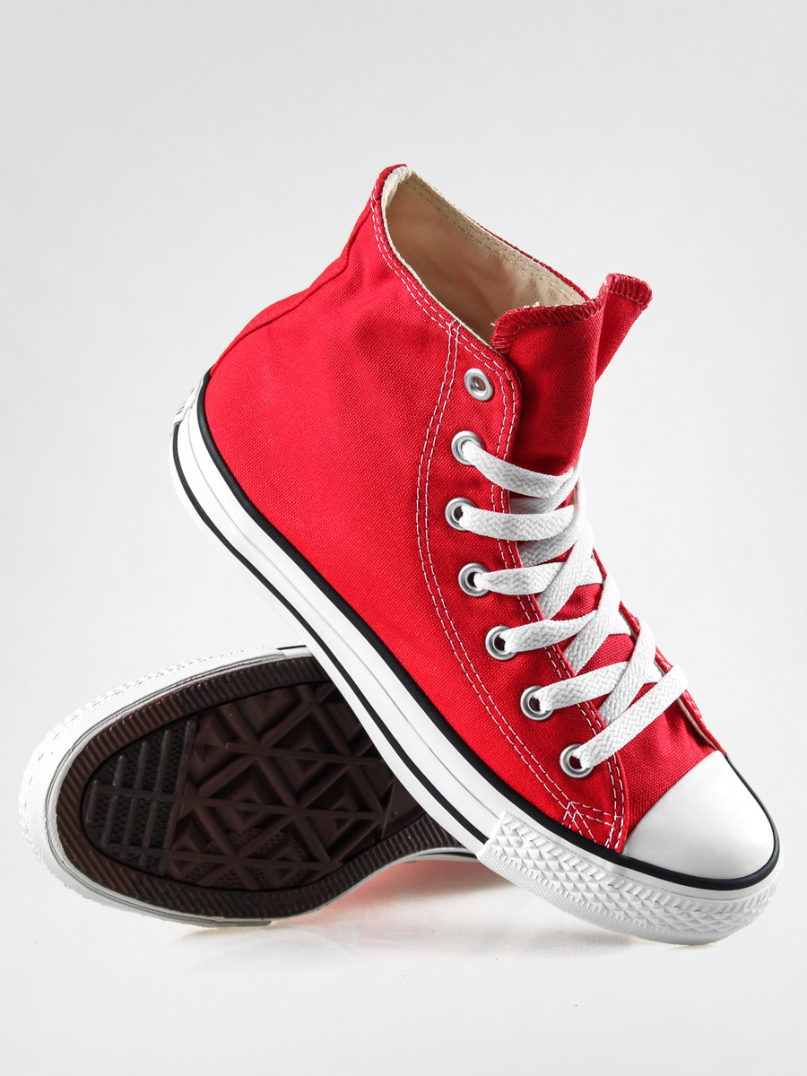 white converse with red heart