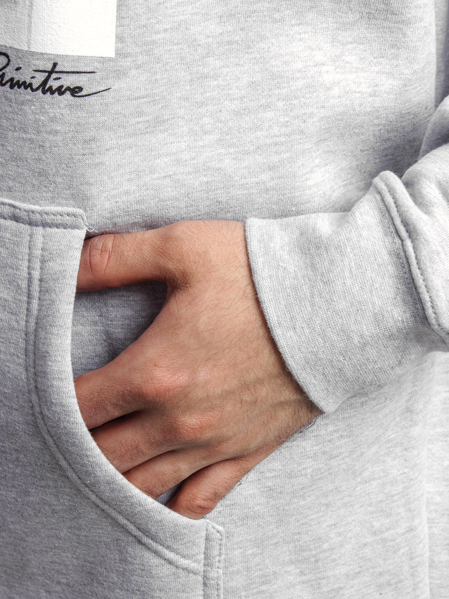 Mikina s kapucí Primitive Pose HD (grey)