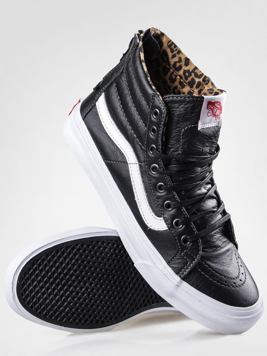 vans sk8 hi slim black leopard