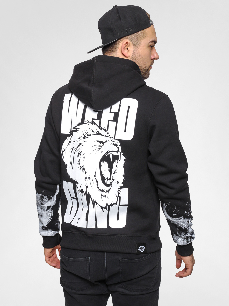 Mikina s kapucňou Diamante Wear Weed Gang ZHD (black)
