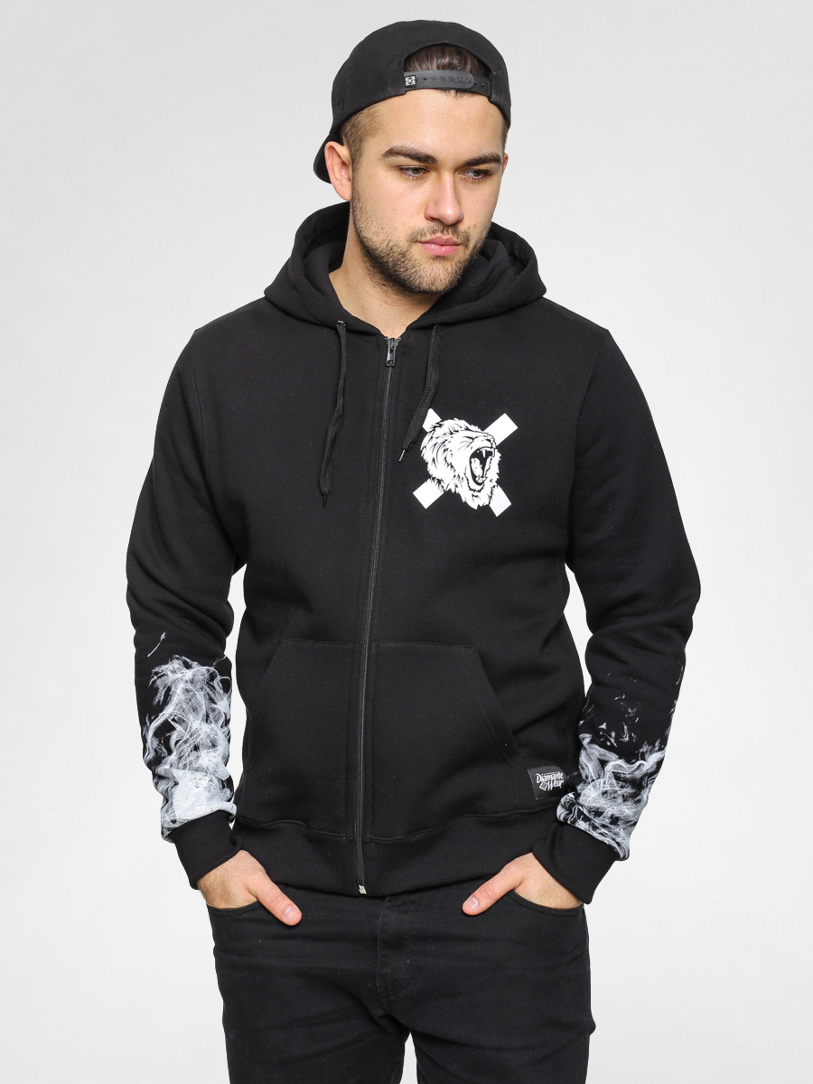 Mikina s kapucňou Diamante Wear Weed Gang ZHD (black)