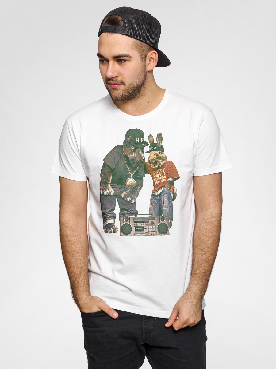 Tričko Dirty Velvet Hip Hop (vintage white)