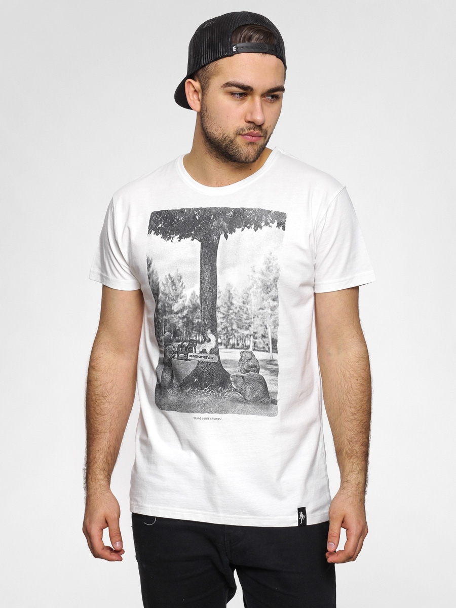 Tričko Dirty Velvet Beavier Achiever (vintage white)