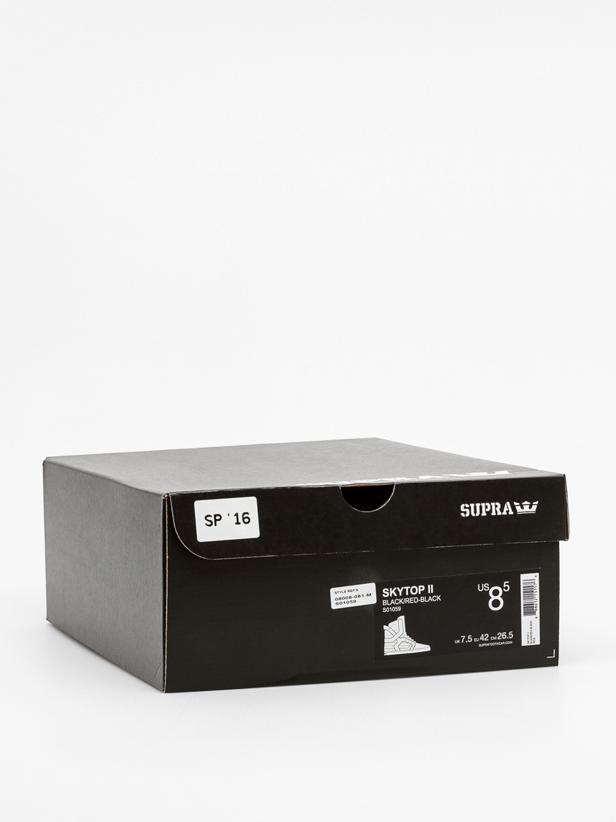 Topánky Supra Skytop II (black/black red) <br />