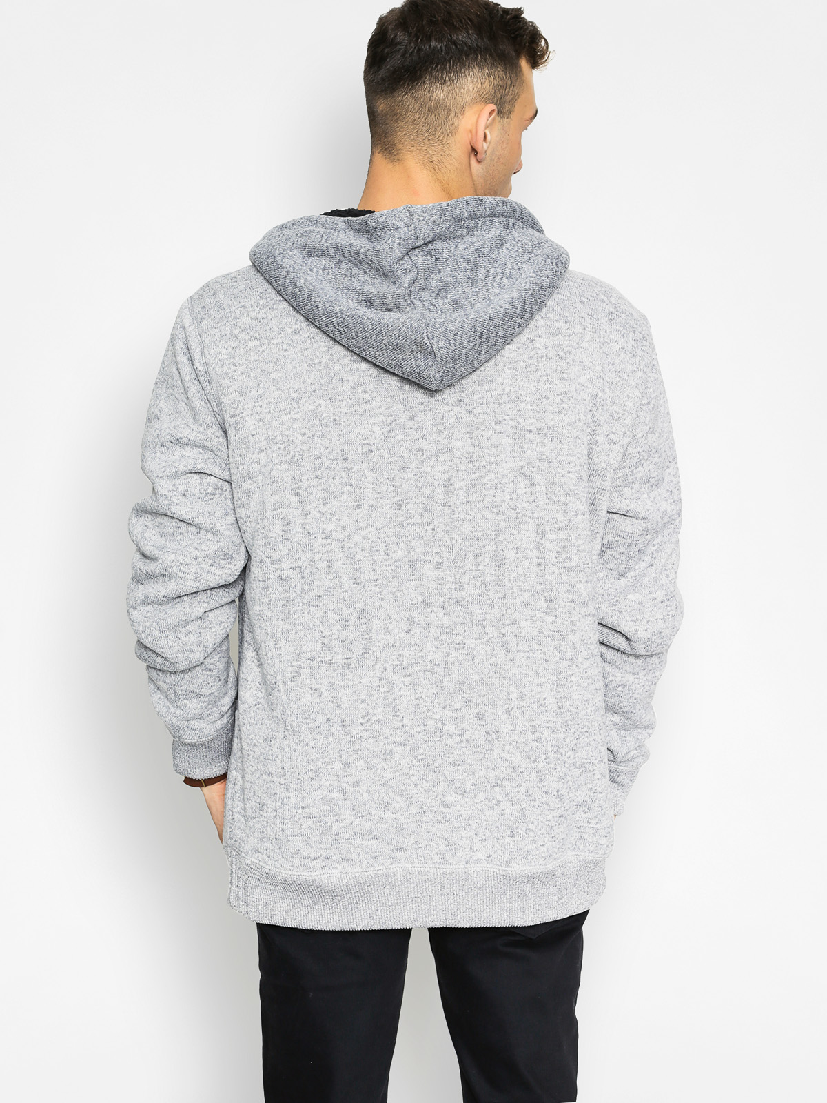 Mikina Quiksilver Keller Sherpa (ligt grey heather)