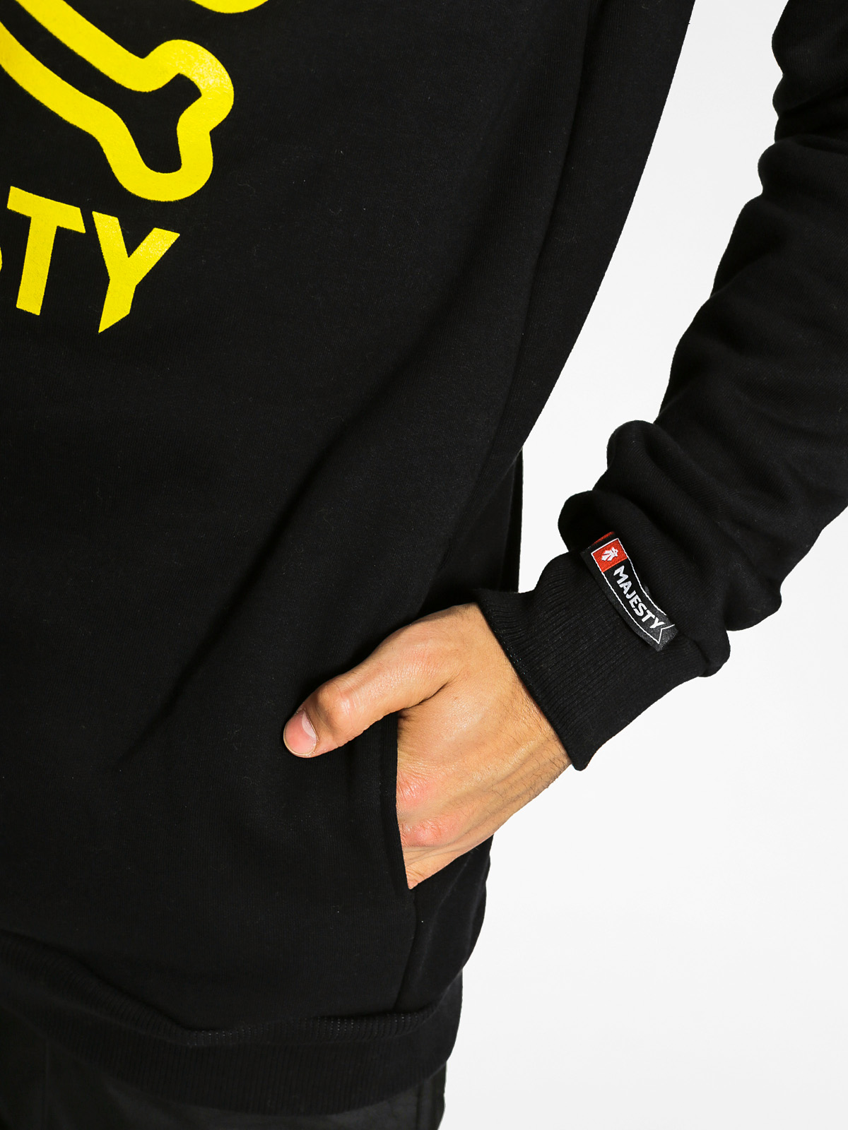 Mikina s kapucňou Majesty Swagger HD (black/yellow)