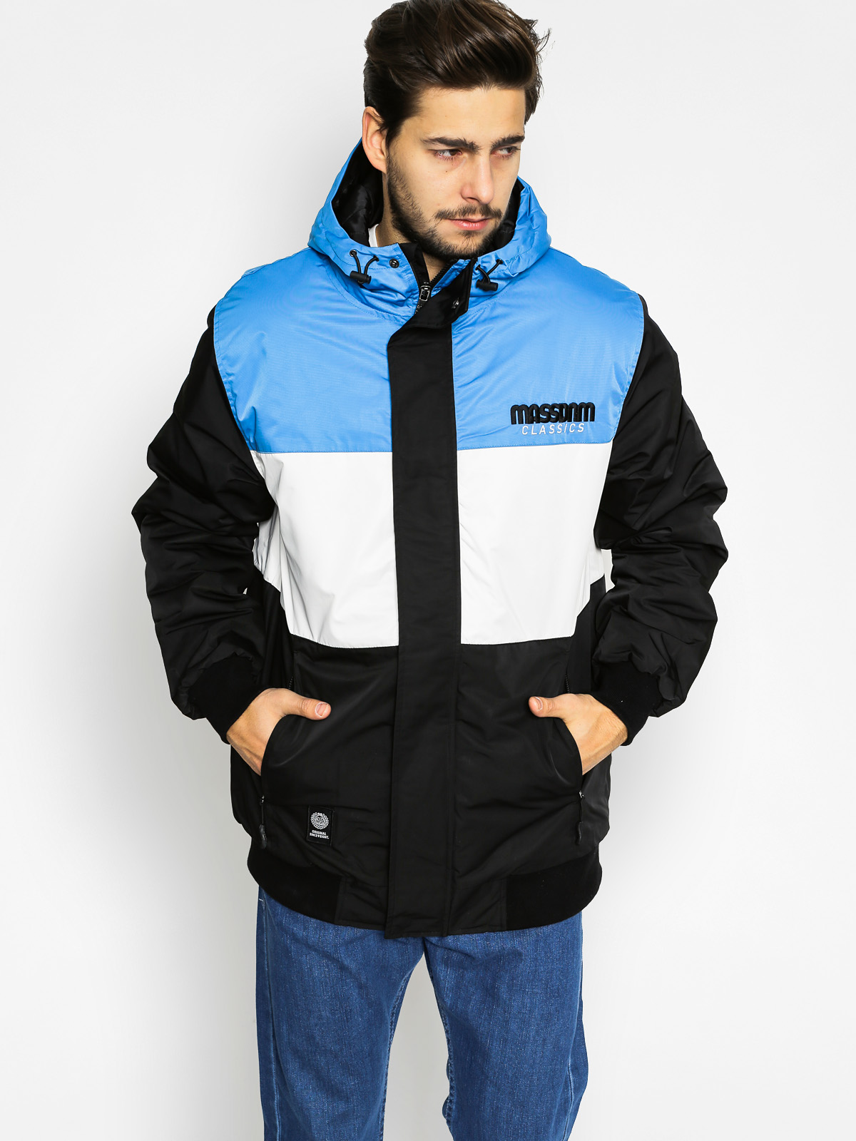 Zimná bunda MassDnm Classics Cut (blue/white/black)
