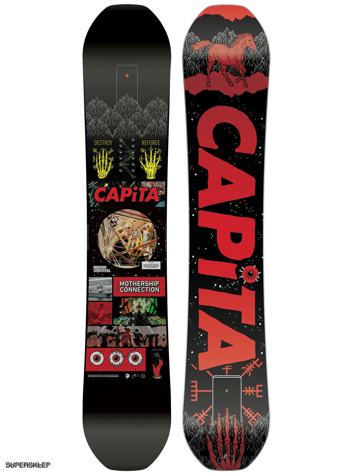 Snowboard Capita Indoor Survival 154 - mnohofarebná (black red/black multi)