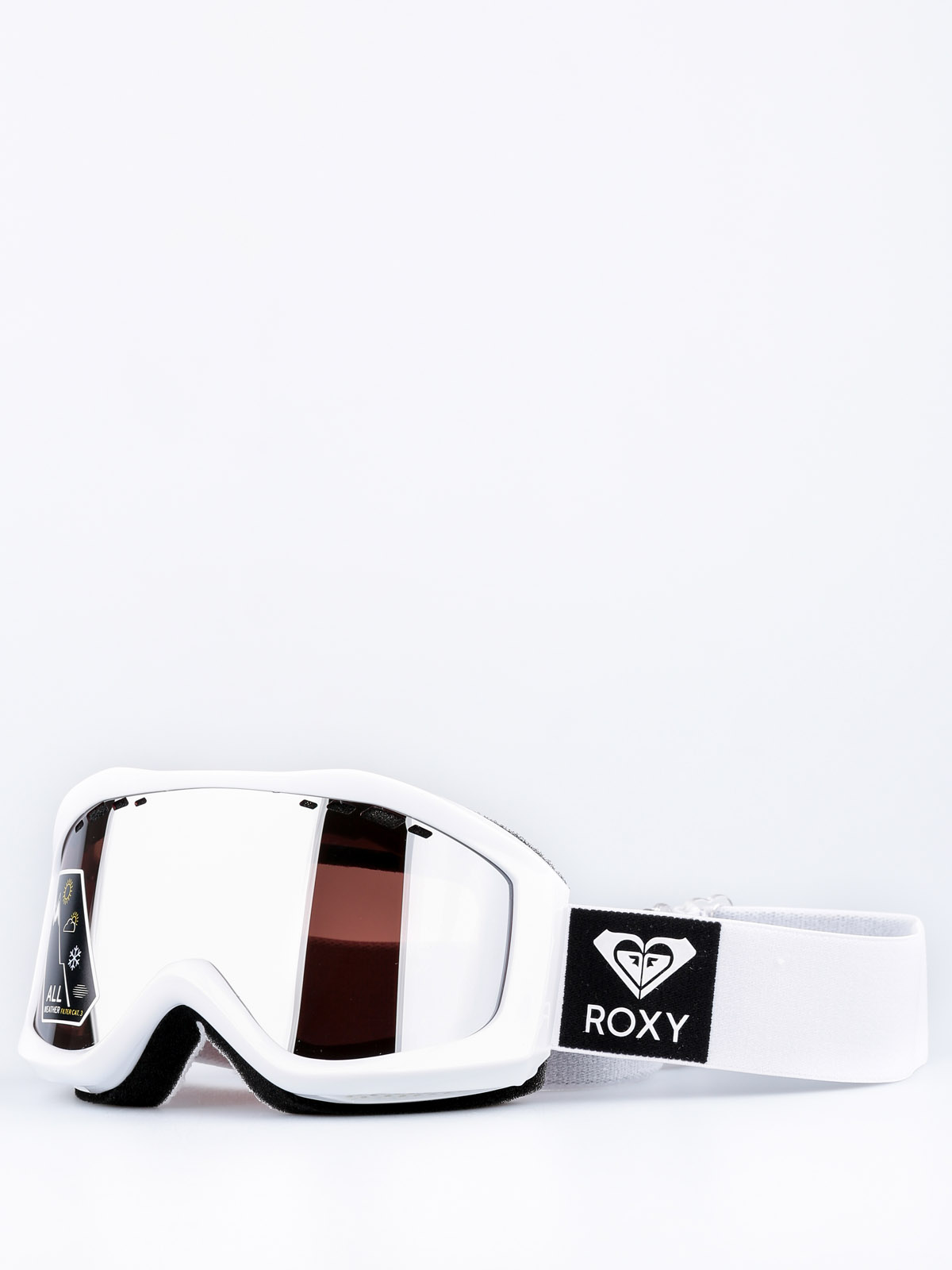 Okuliare na snowboard Roxy Sunset Wmn (white/amber rose silver mirror)