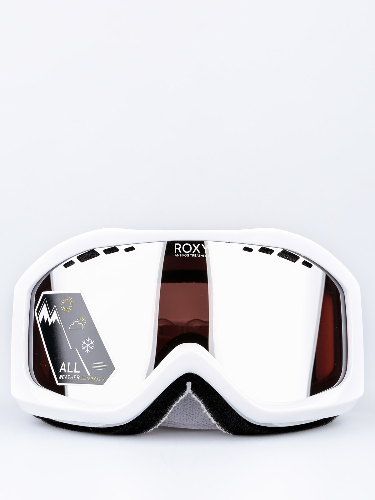 Okuliare na snowboard Roxy Sunset Wmn (white/amber rose silver mirror)