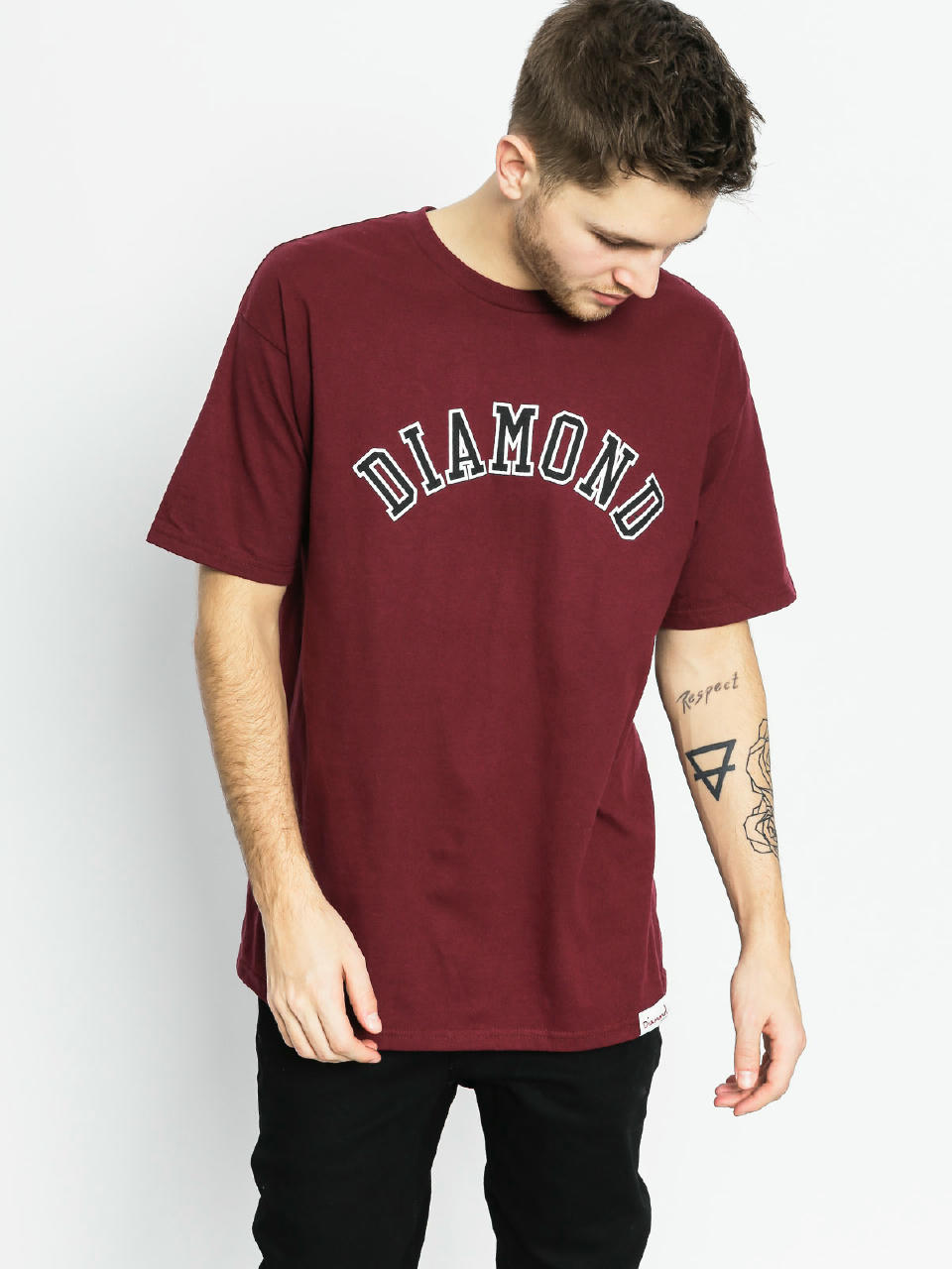 Tričko Diamond Supply Co. Diamond Arch (burgundy)