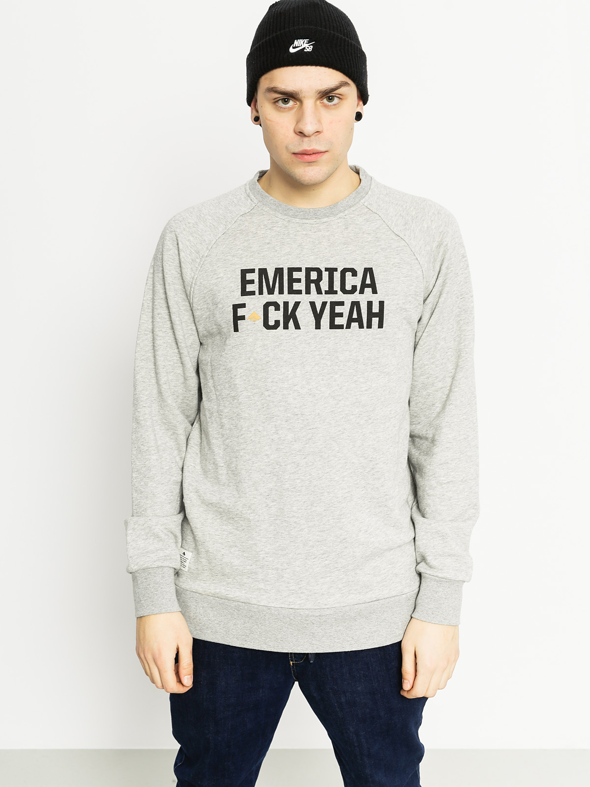 Mikina Emerica F ck Yeah (grey heather)