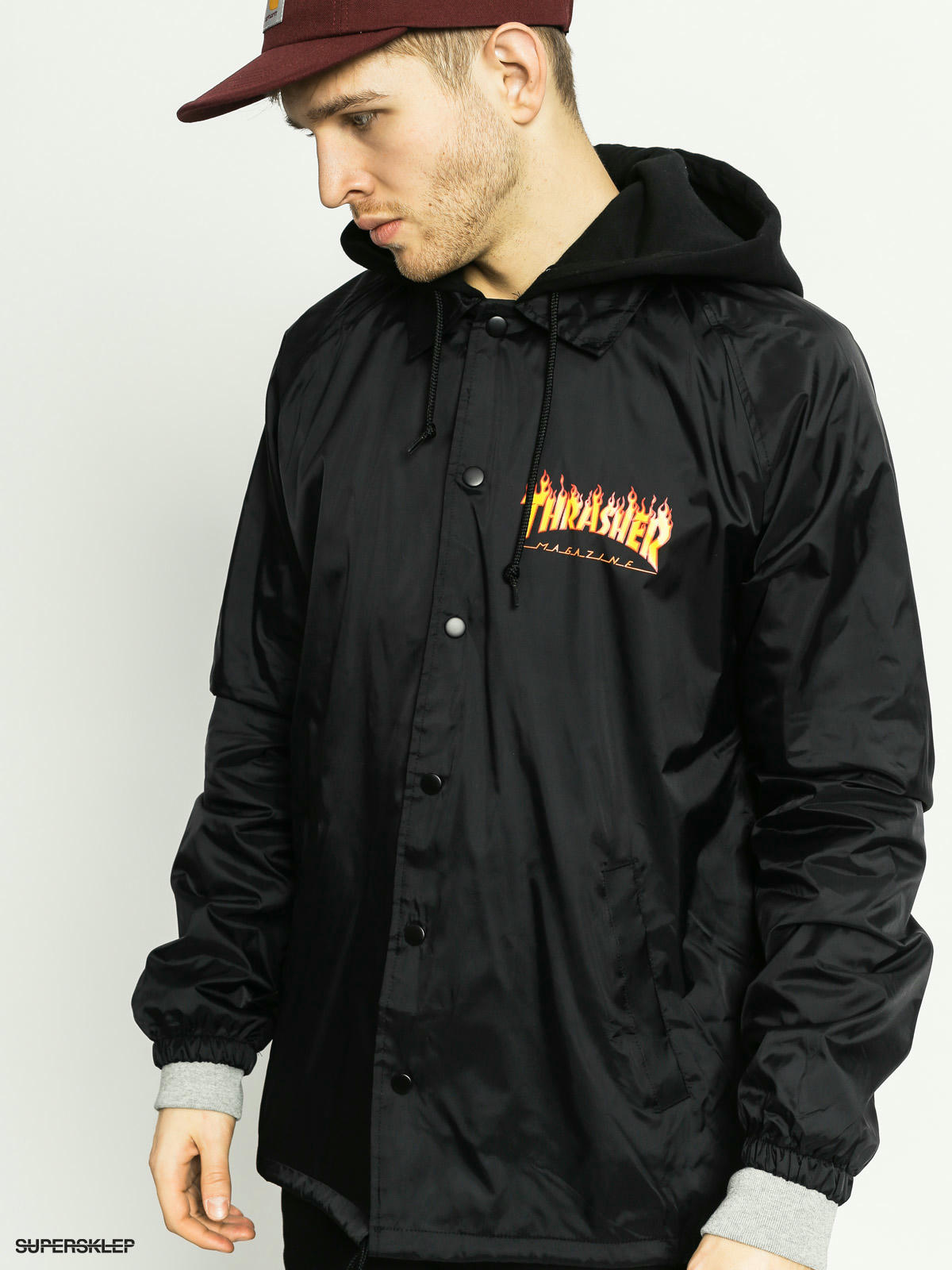 thrasher flame windbreaker