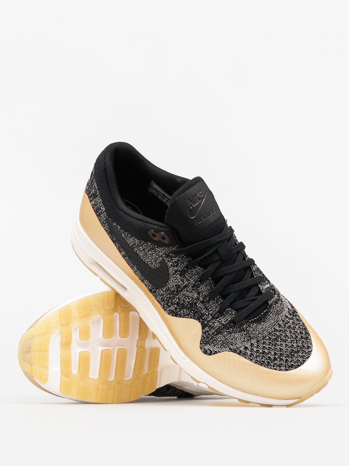 Topánky Nike Air Max 1 Ultra 2.0 Flyknit Metallic Wmn (black/black mtlc gold star)