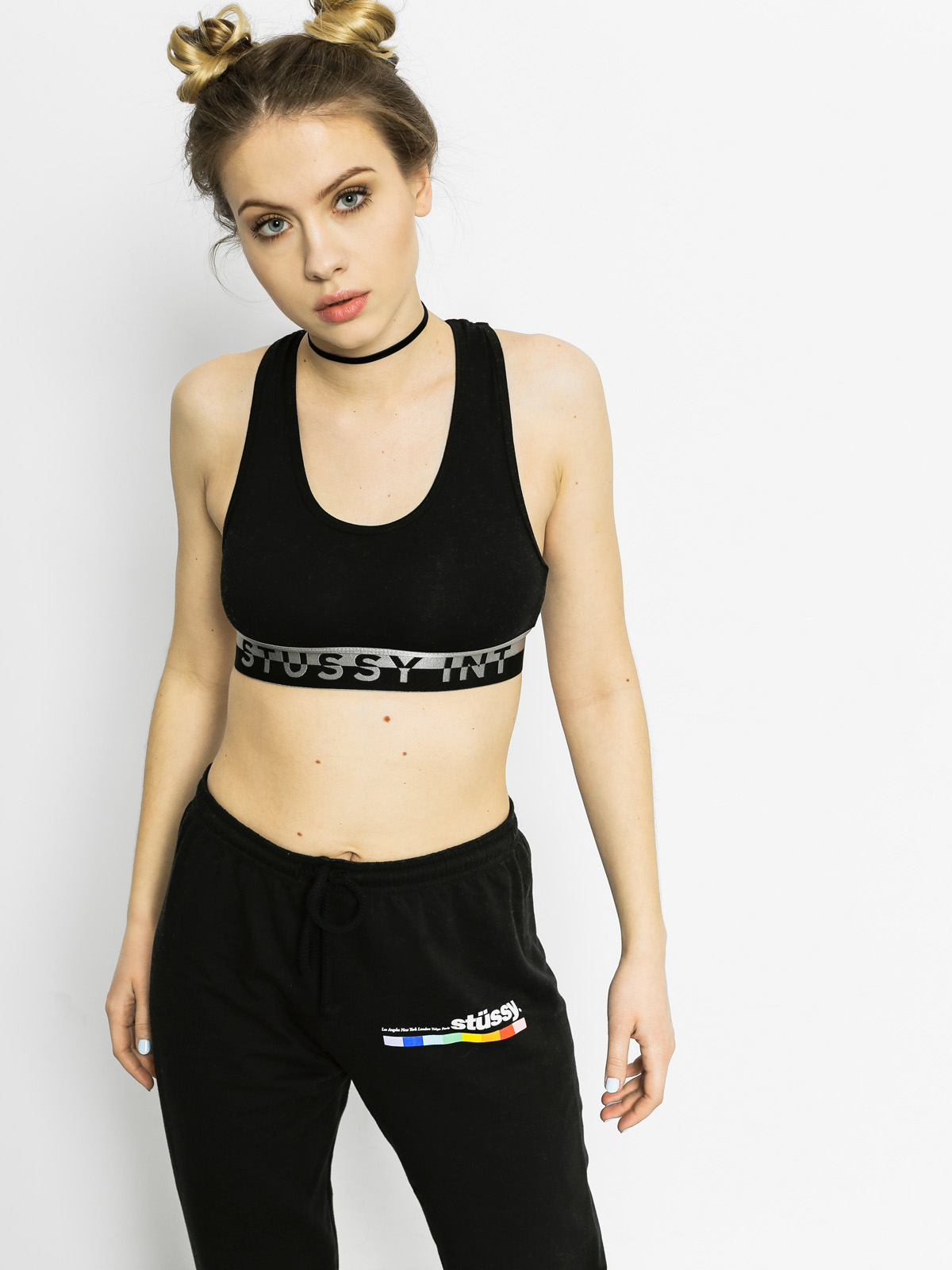 Spodné prádlo horná časť Stussy Metallic X Back Top Wmn (black)