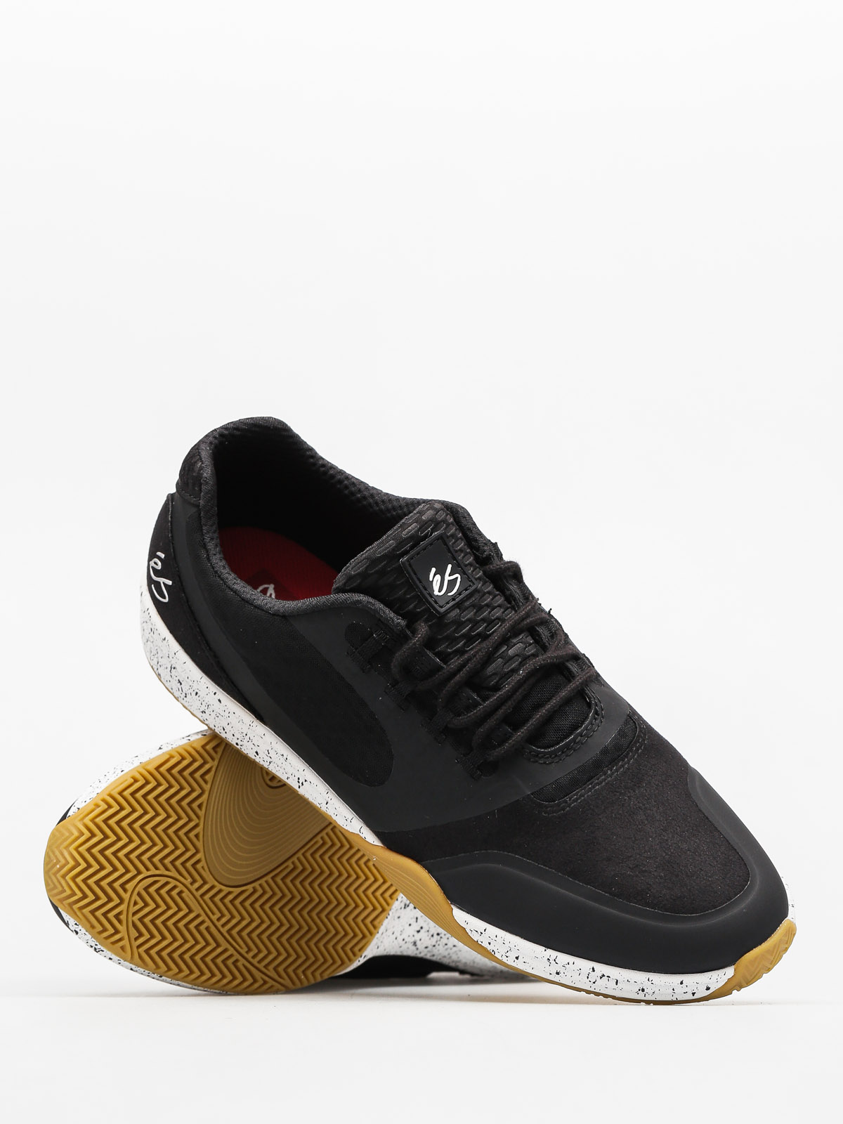 Topánky eS Sesla (black/white/gum)