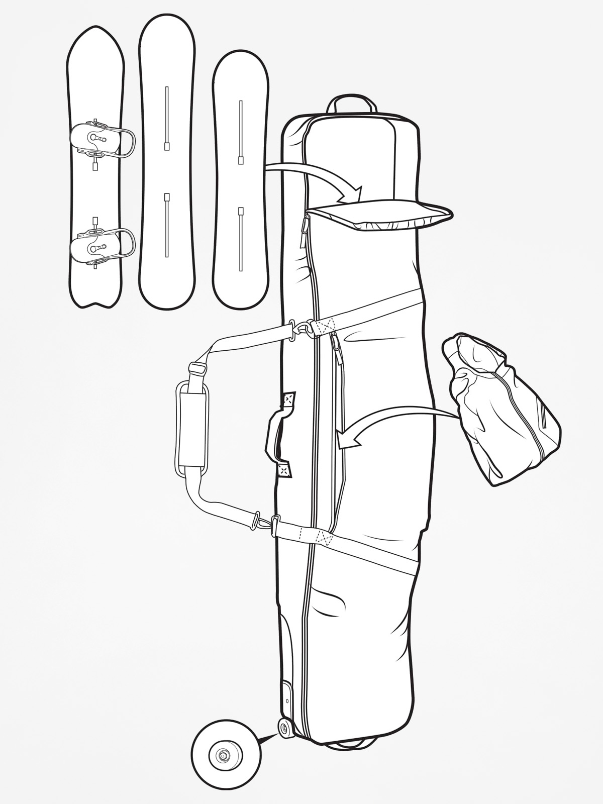 Obal Burton Wheelie Gig (brushstroke camo)