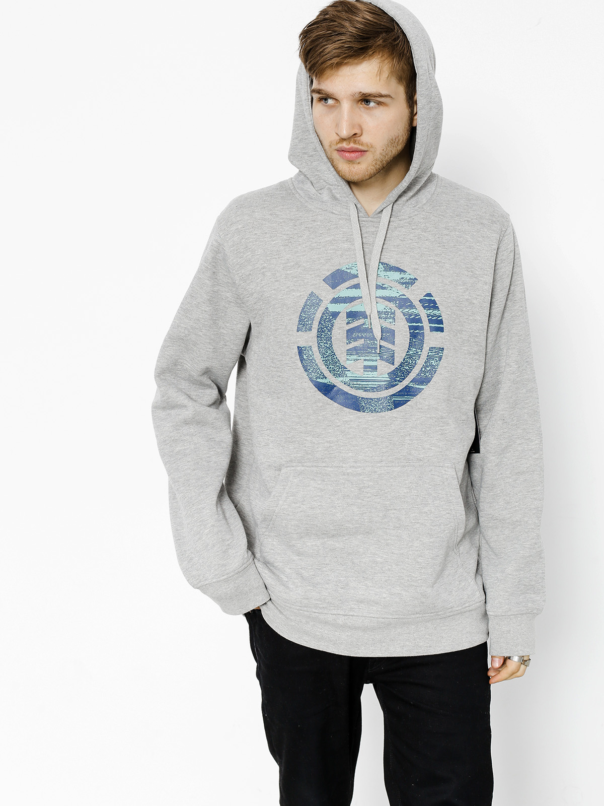 Mikina s kapucňou Element Aesthetic HD (grey heather)