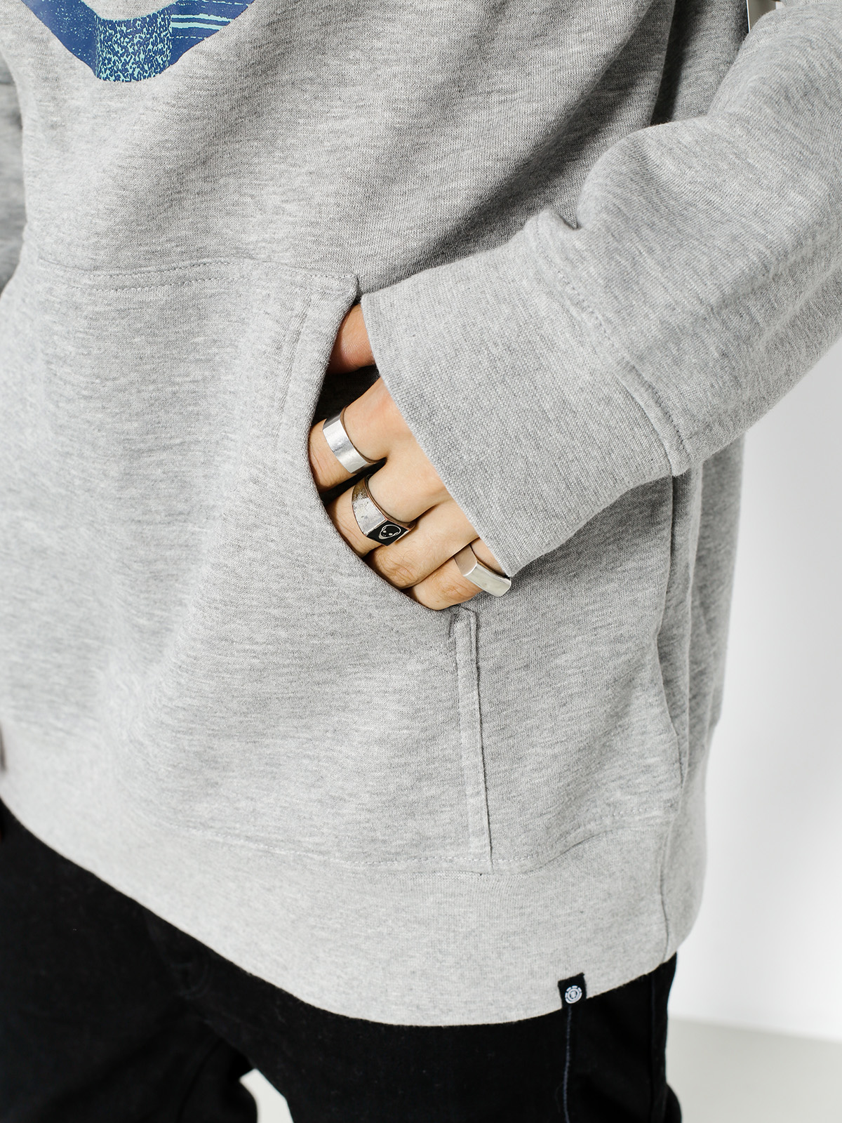 Mikina s kapucňou Element Aesthetic HD (grey heather)