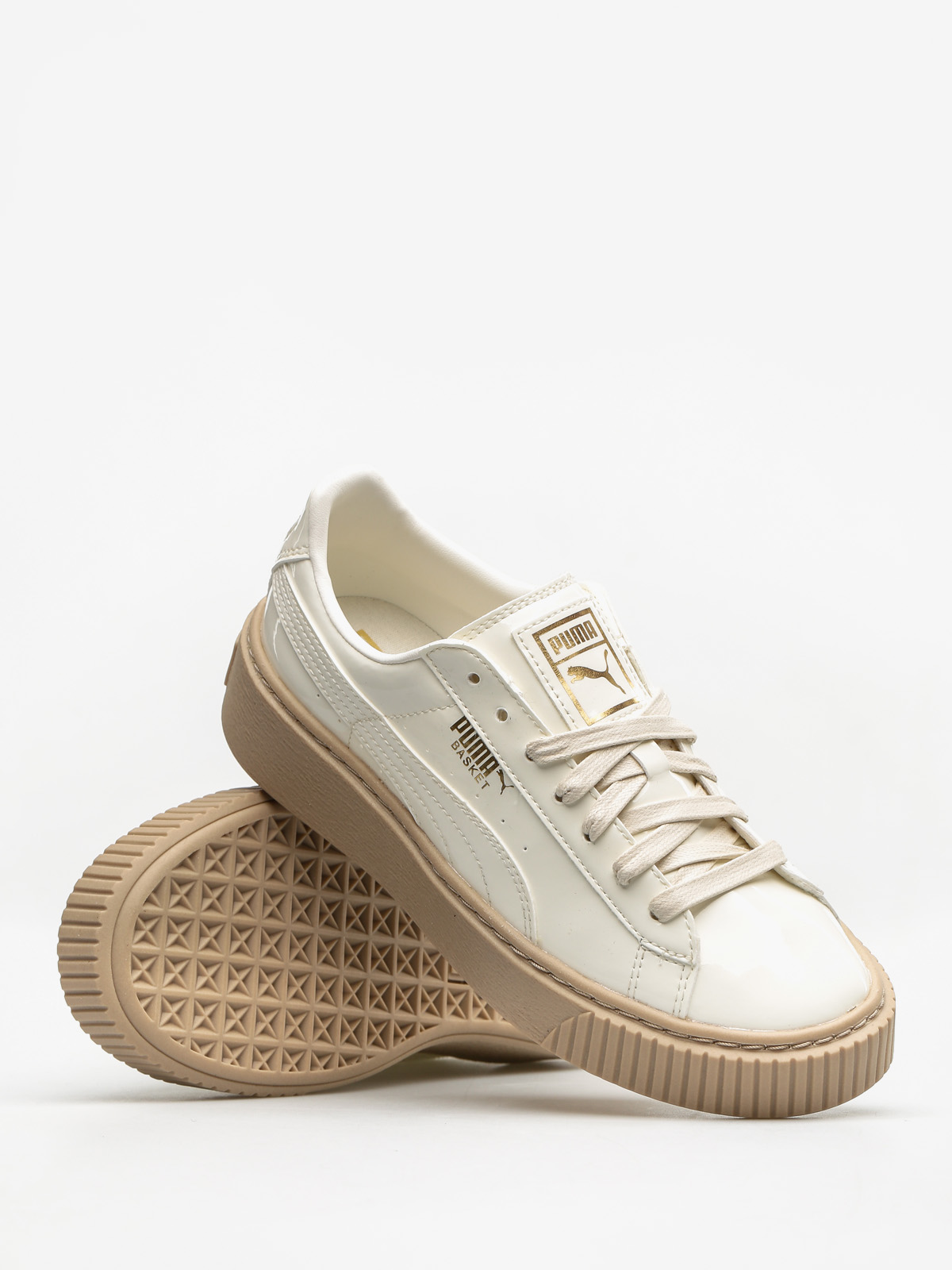 Topánky Puma Basket Platform Patent Wn S Wmn (marshmallow/marshmallow)