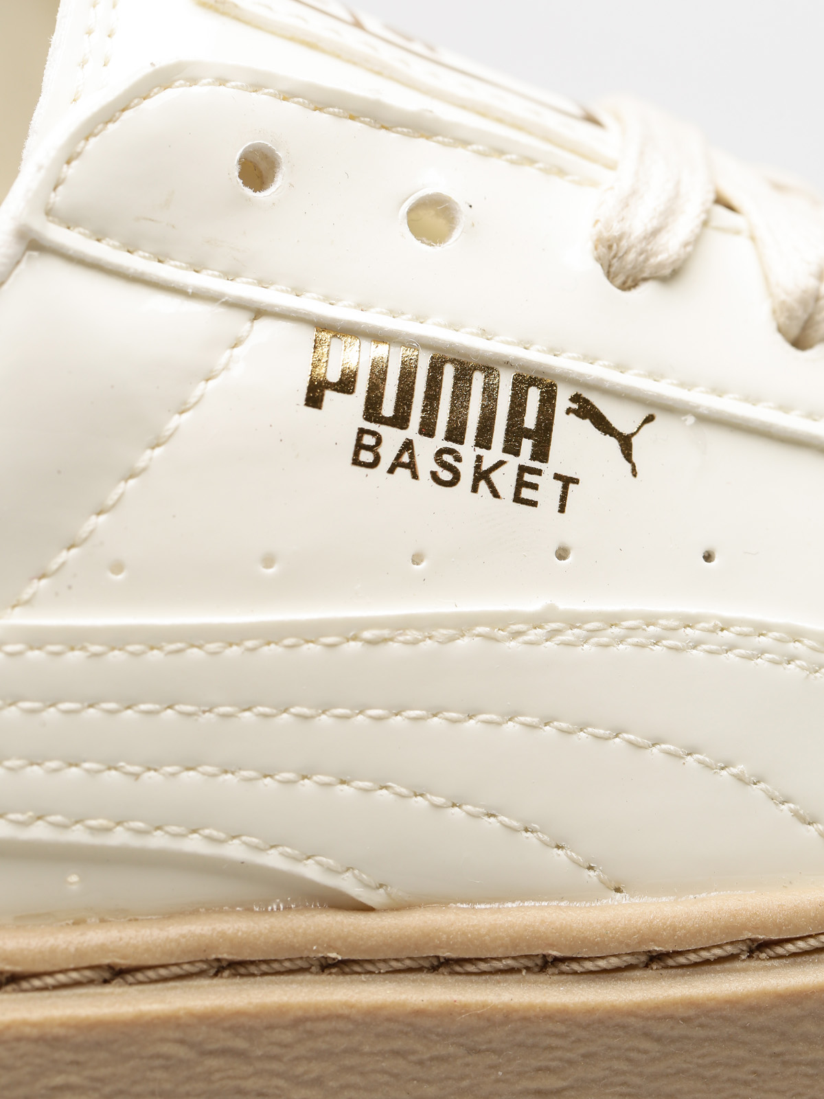 Topánky Puma Basket Platform Patent Wn S Wmn (marshmallow/marshmallow)