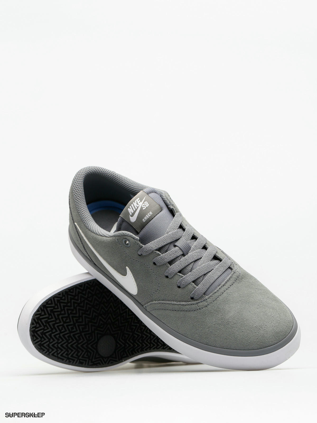 Top nky Nike SB Check Solar cool grey white