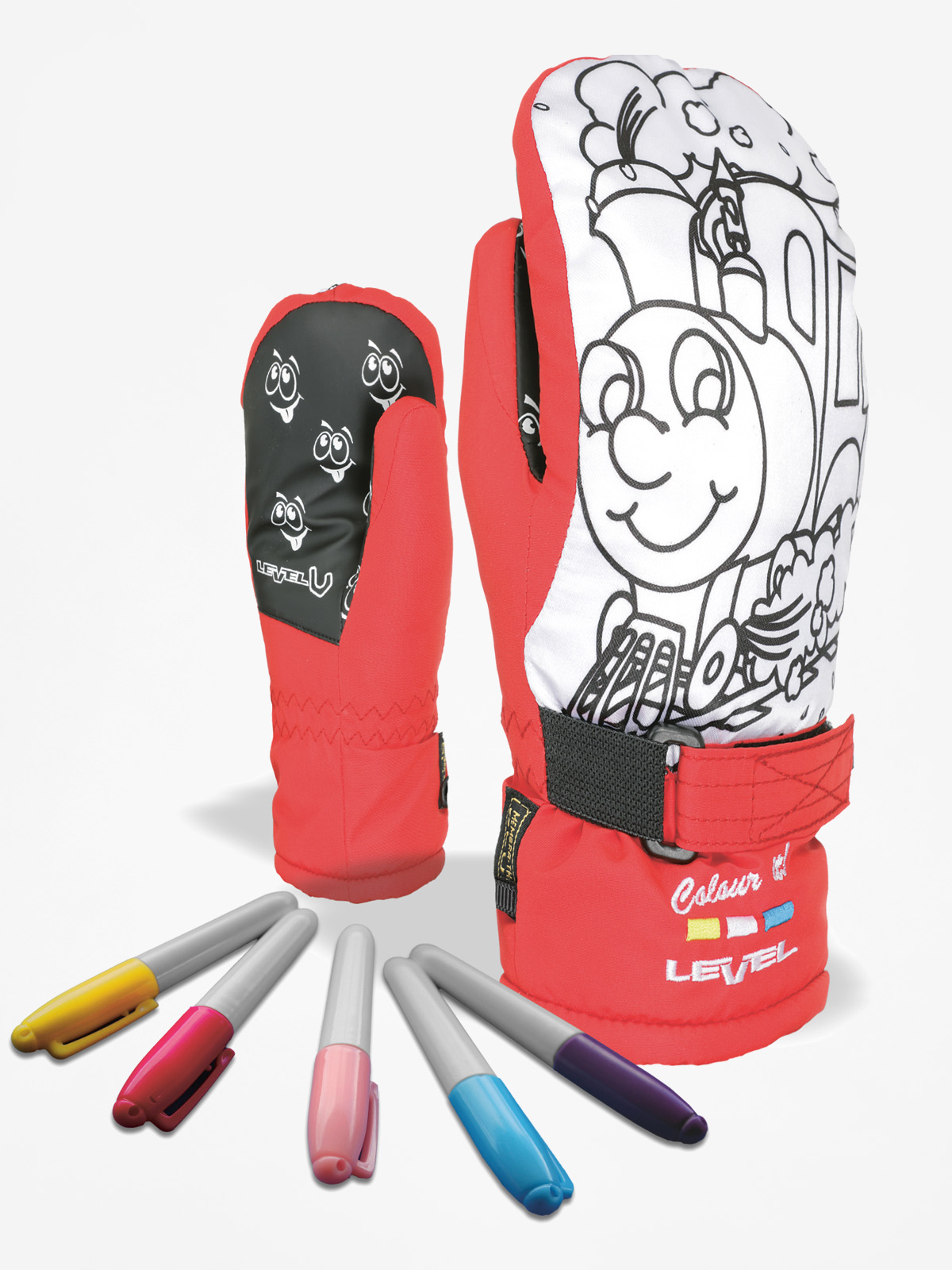 Rukavice Level Pop Art Jr Mitt (red)