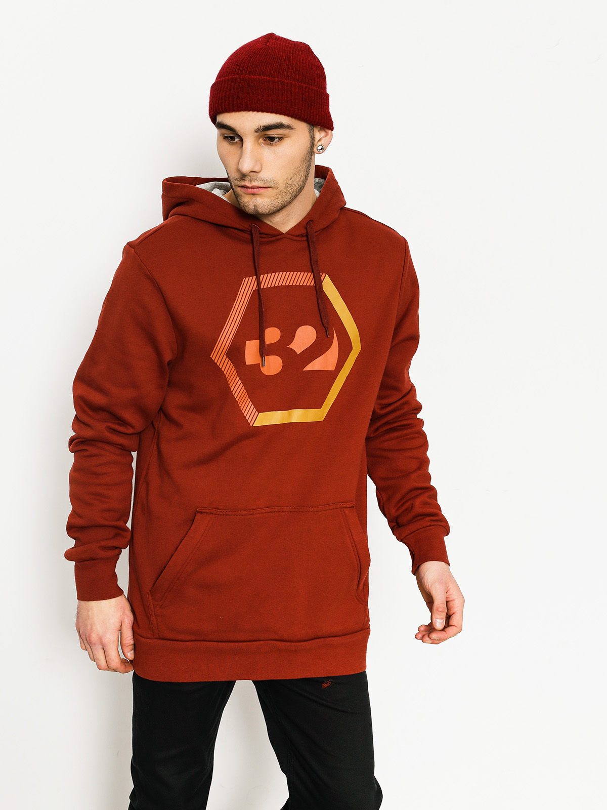 Mikina s kapucňou ThirtyTwo Marquee HD (oxblood)