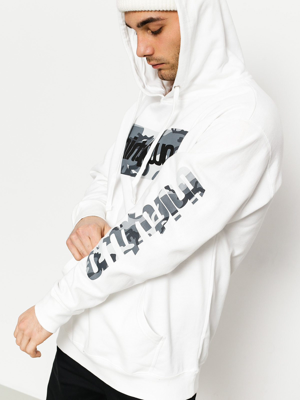 Mikina s kapucňou ThirtyTwo Double Box Snow Camo (white)