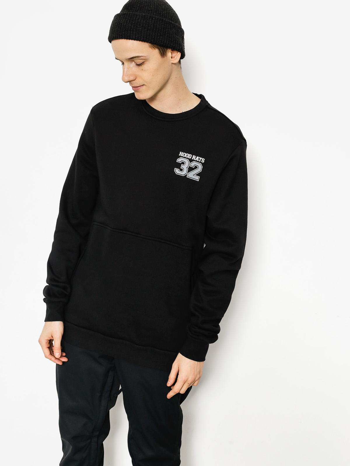 Mikina ThirtyTwo Hood Rats Team Crew (black)