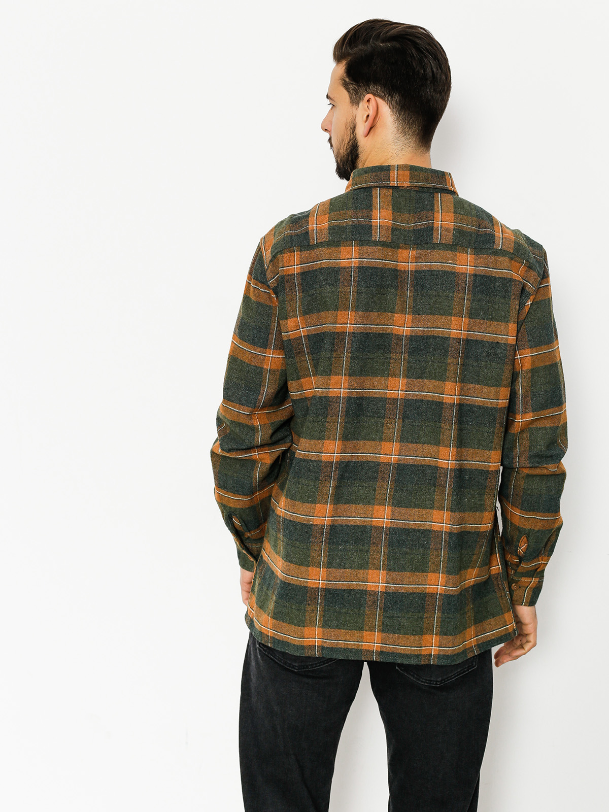 Košeľa Brixton Archie Flannel Ls (green plaid)