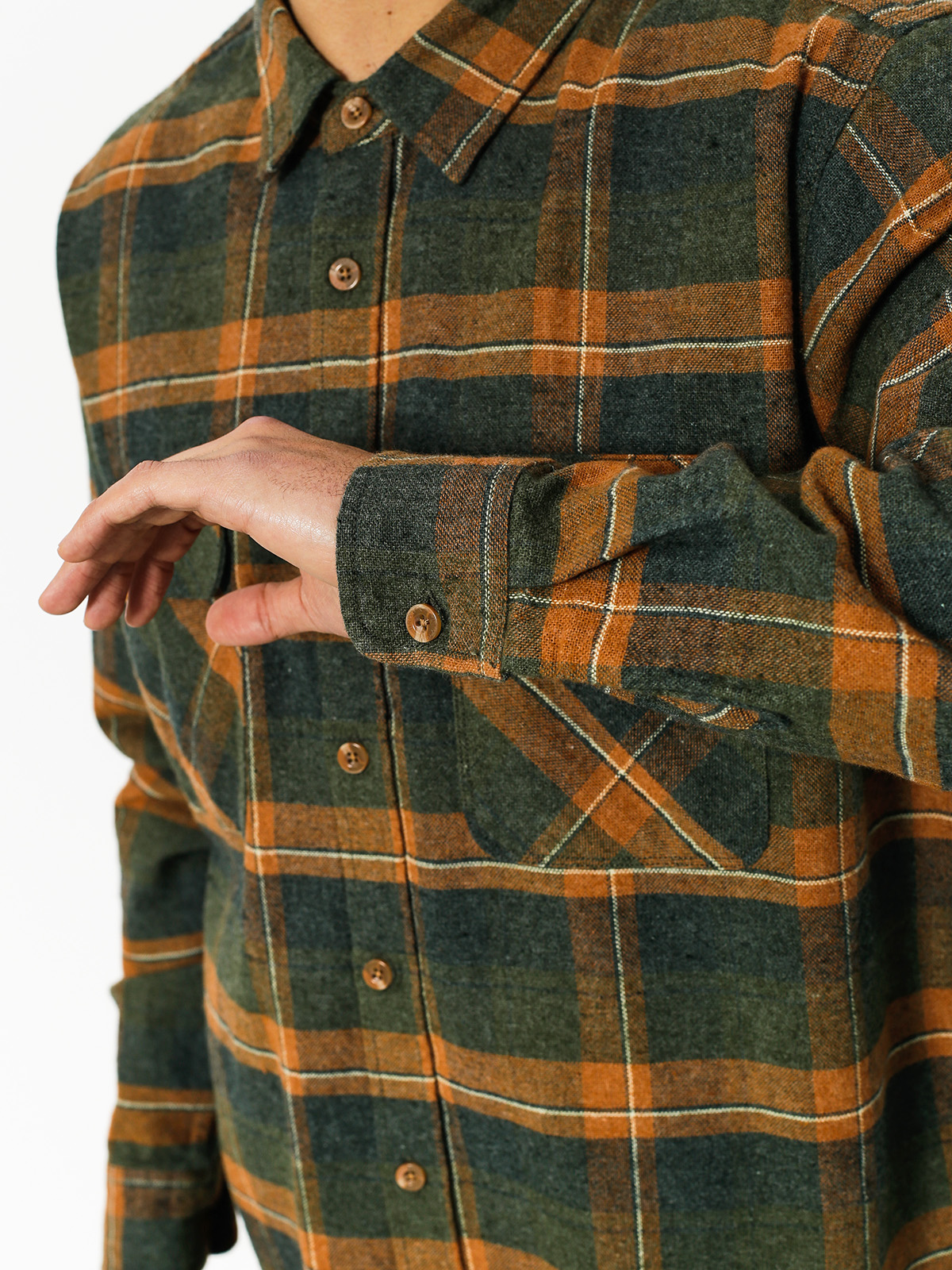 Košeľa Brixton Archie Flannel Ls (green plaid)
