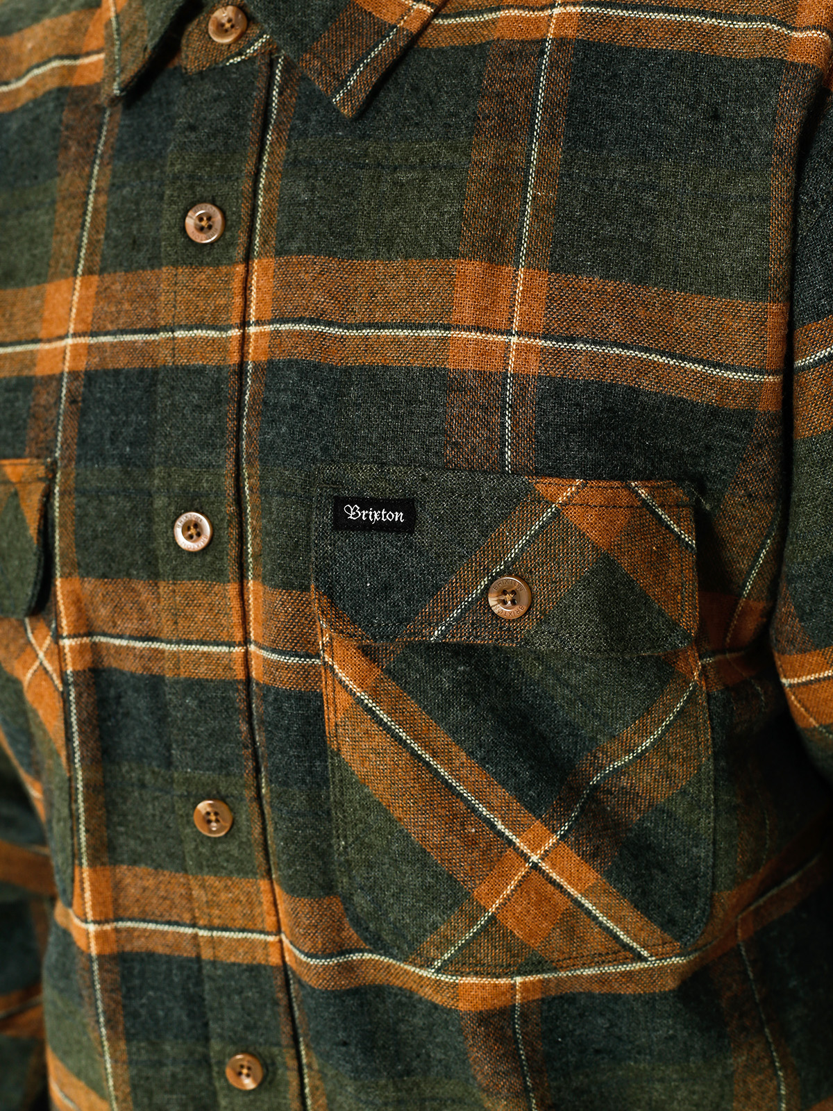 Košeľa Brixton Archie Flannel Ls (green plaid)