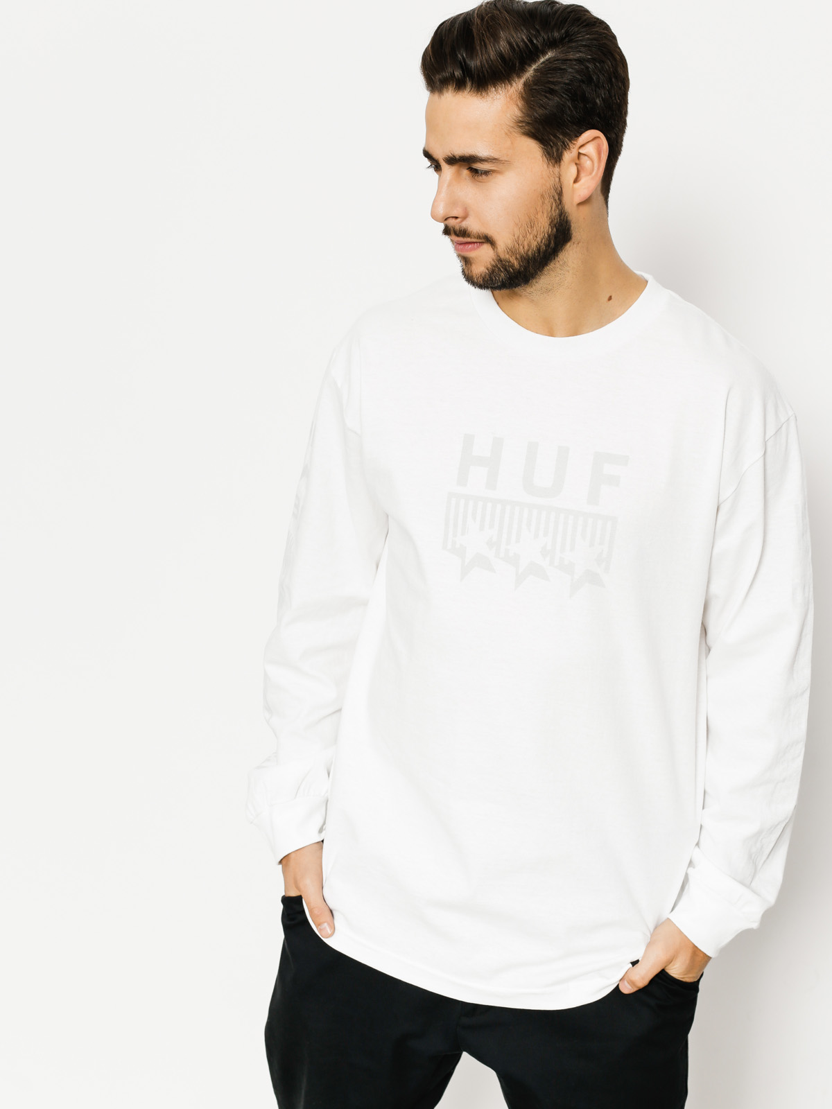 Triko HUF Blackout Classic (white)