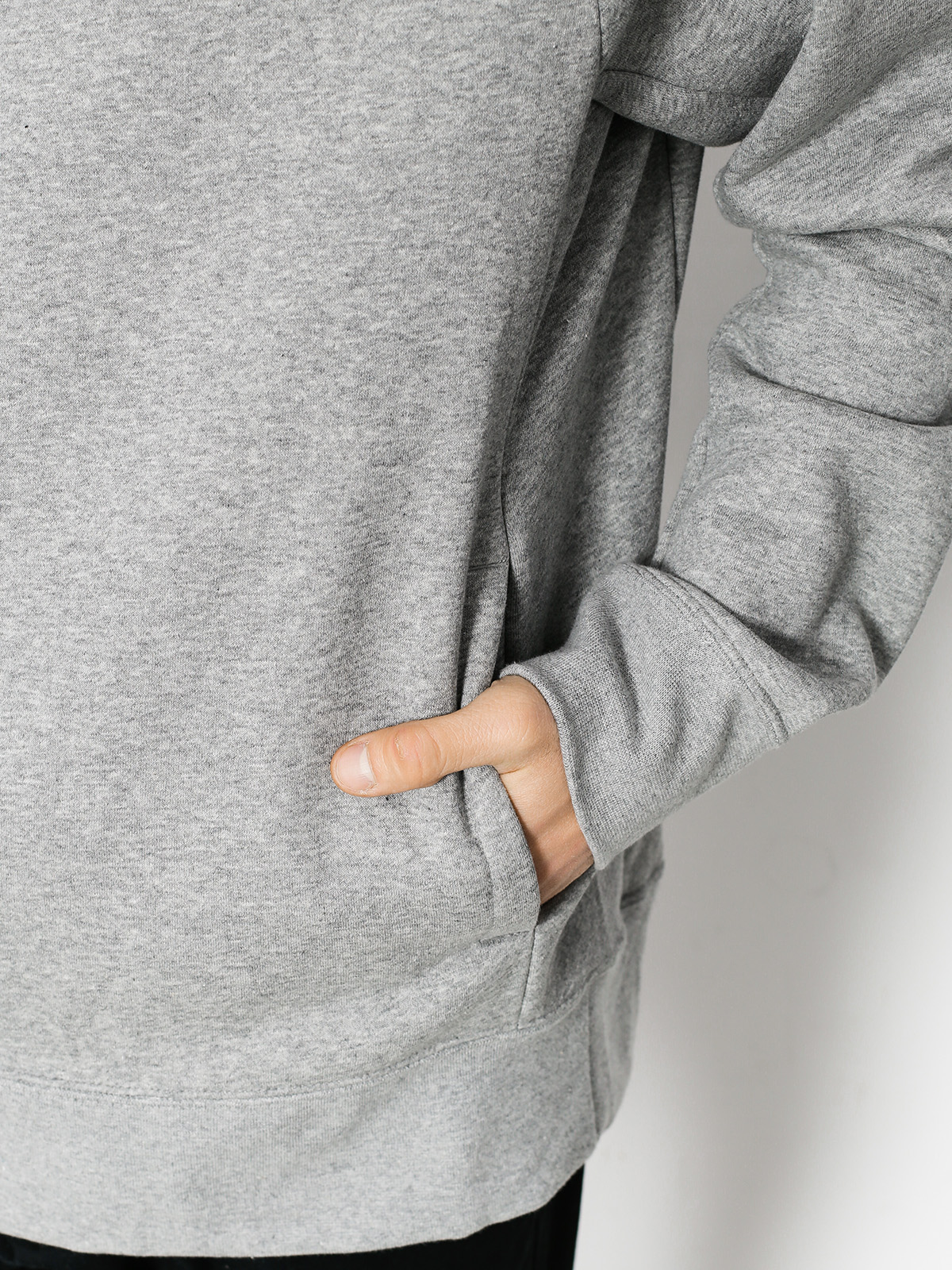 Mikina s kapucňou Nike SB Hoodie Icon Hz HD (dk grey heather/black)