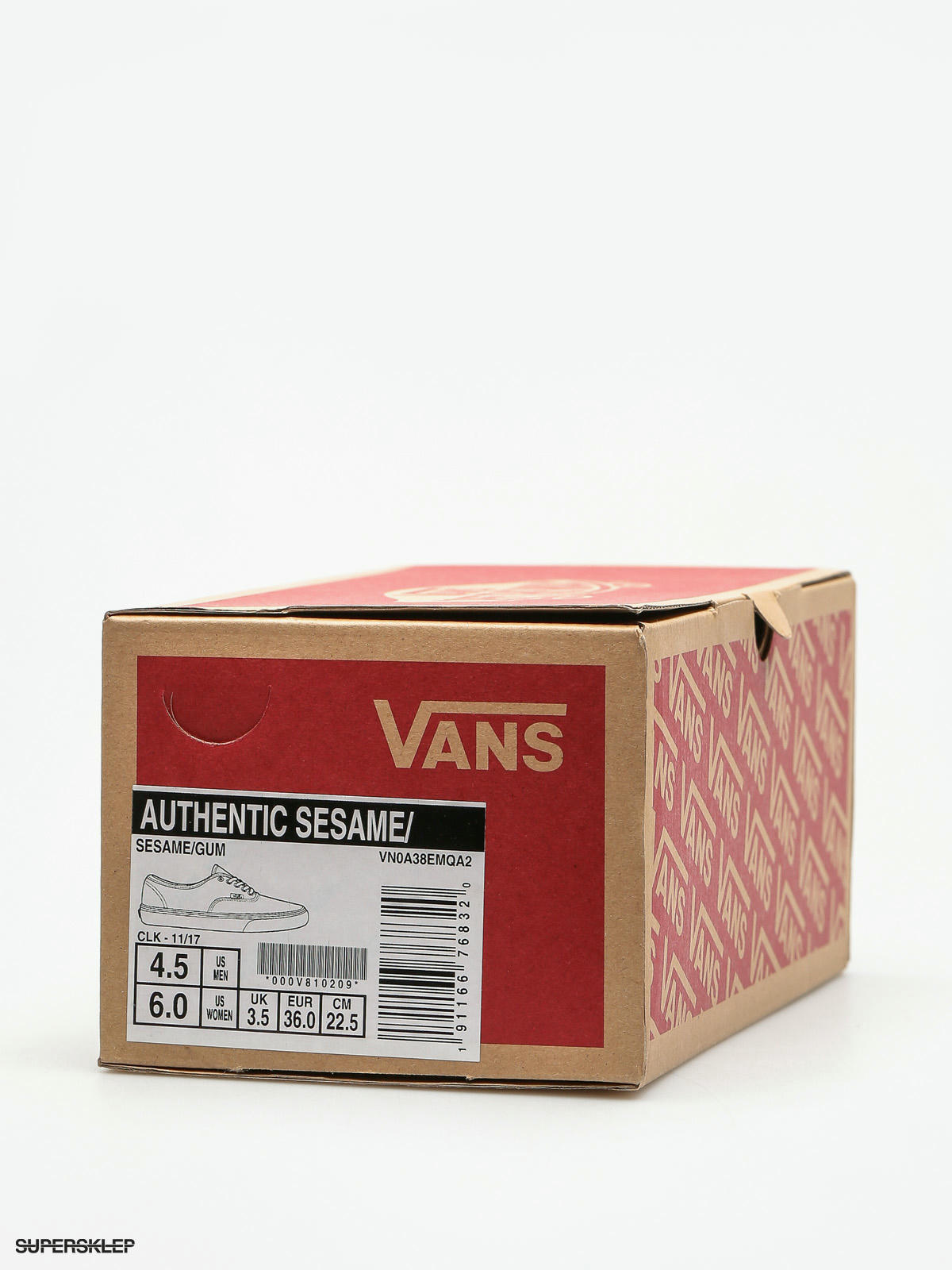 Top nky Vans Authentic sesame gum