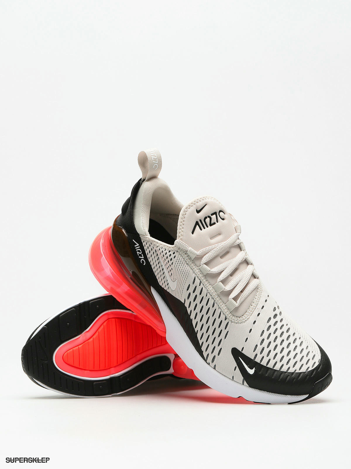 Nike 270 outlet black/light bone/hot punch/white