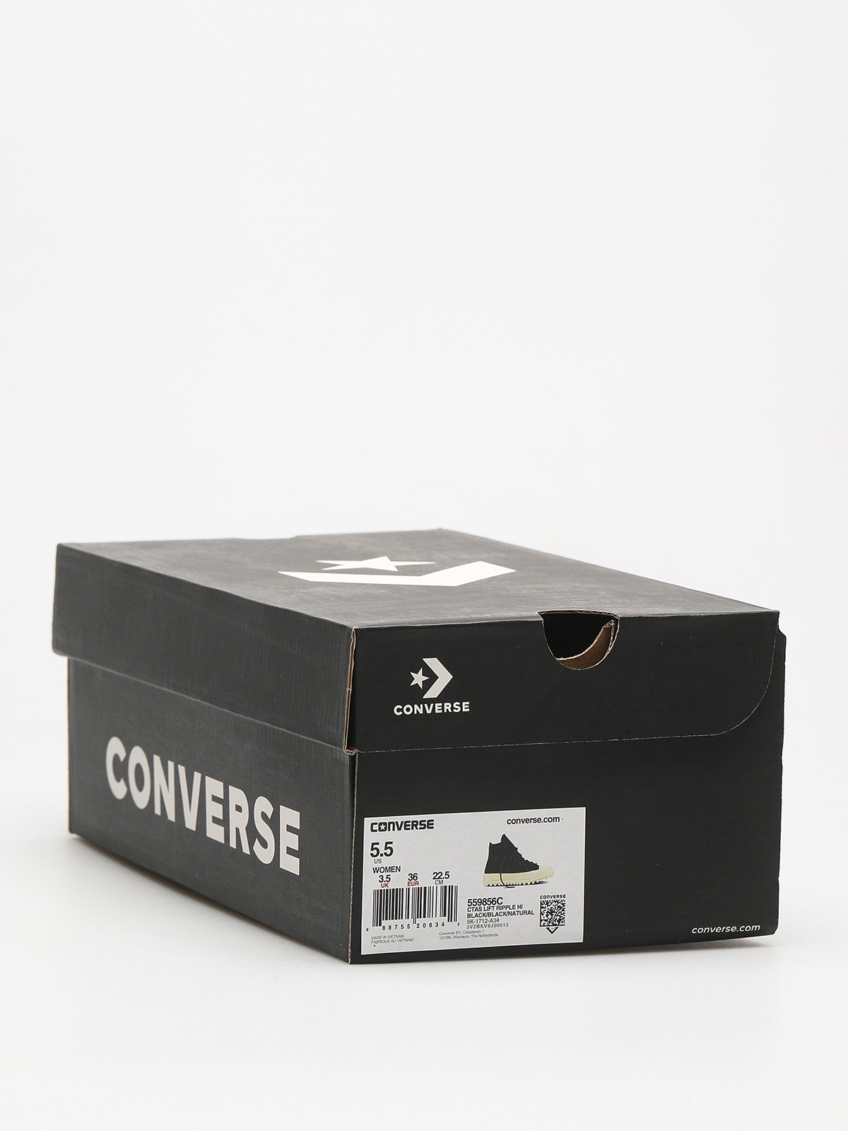  Tenisky Converse  Chuck Taylor As Lift Ripple Hi Wmn (black/black/natural)