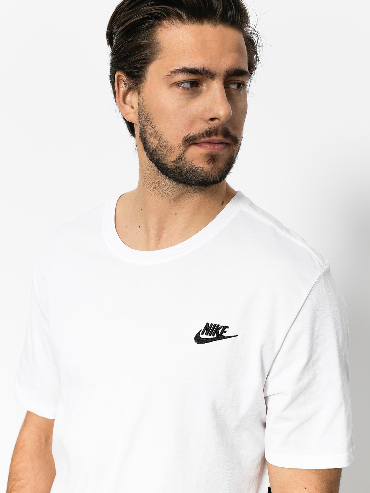 Tričko Nike Club Embrd (white/black)