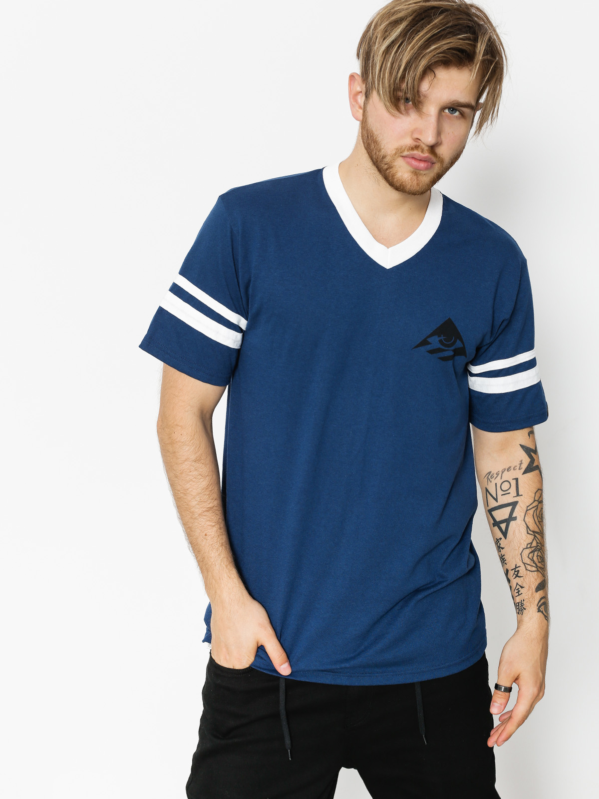 Tričko Emerica Toy Stripe V (blue)