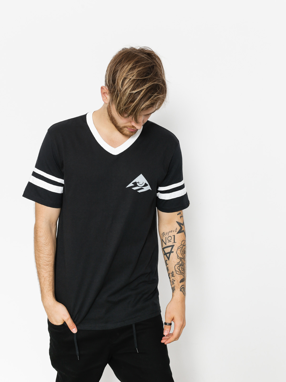 Tričko Emerica Toy Stripe V (black)