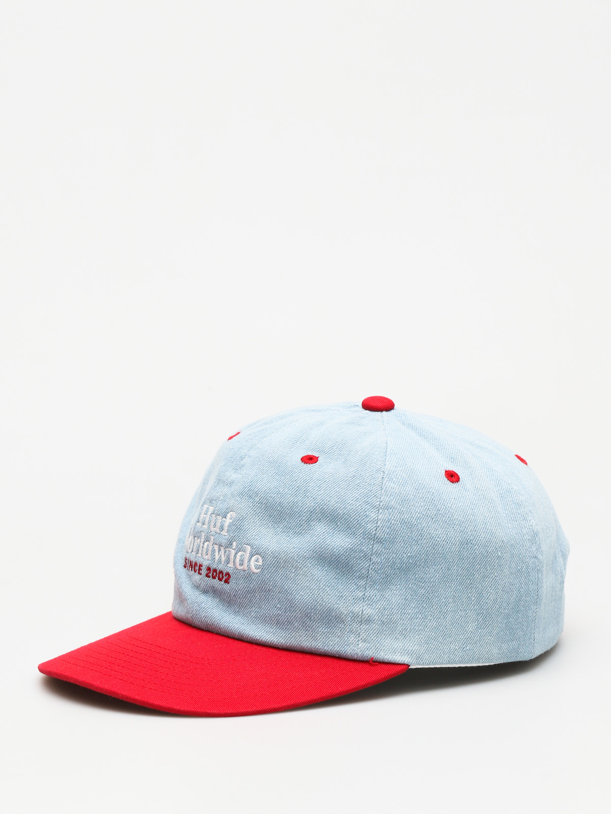 Šiltovka HUF Worldwide Denim 6 Panel ZD (resort red)