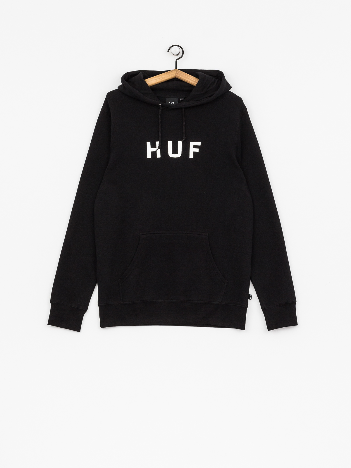 Mikina s kapucňou HUF Essentials Og Logo HD (black)