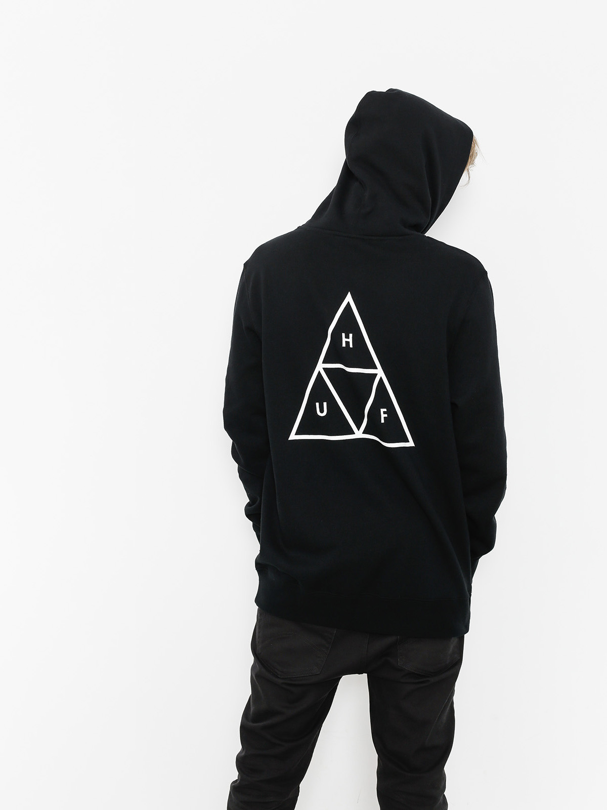 Mikina s kapucňou HUF Essentials TT HD (black)