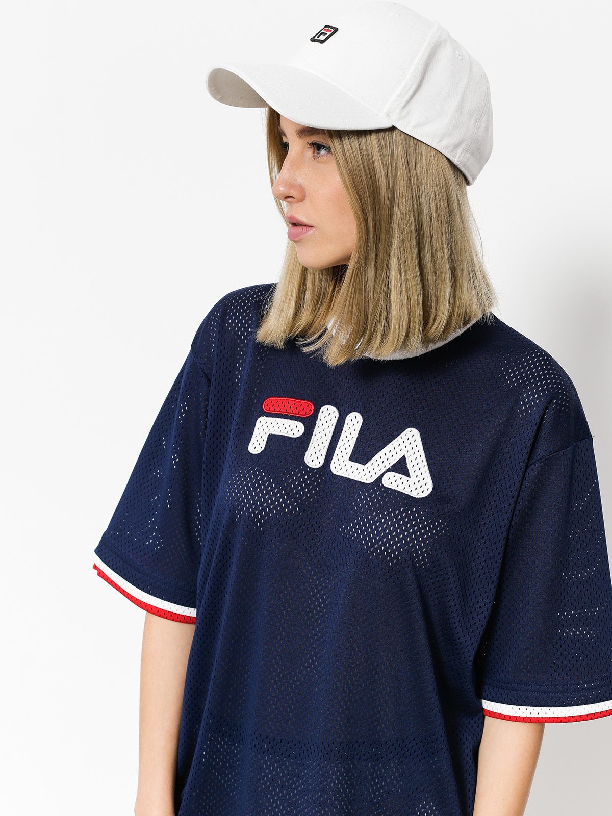 Šaty  Fila Drew Mesh Wmn (peacoat/red/white)