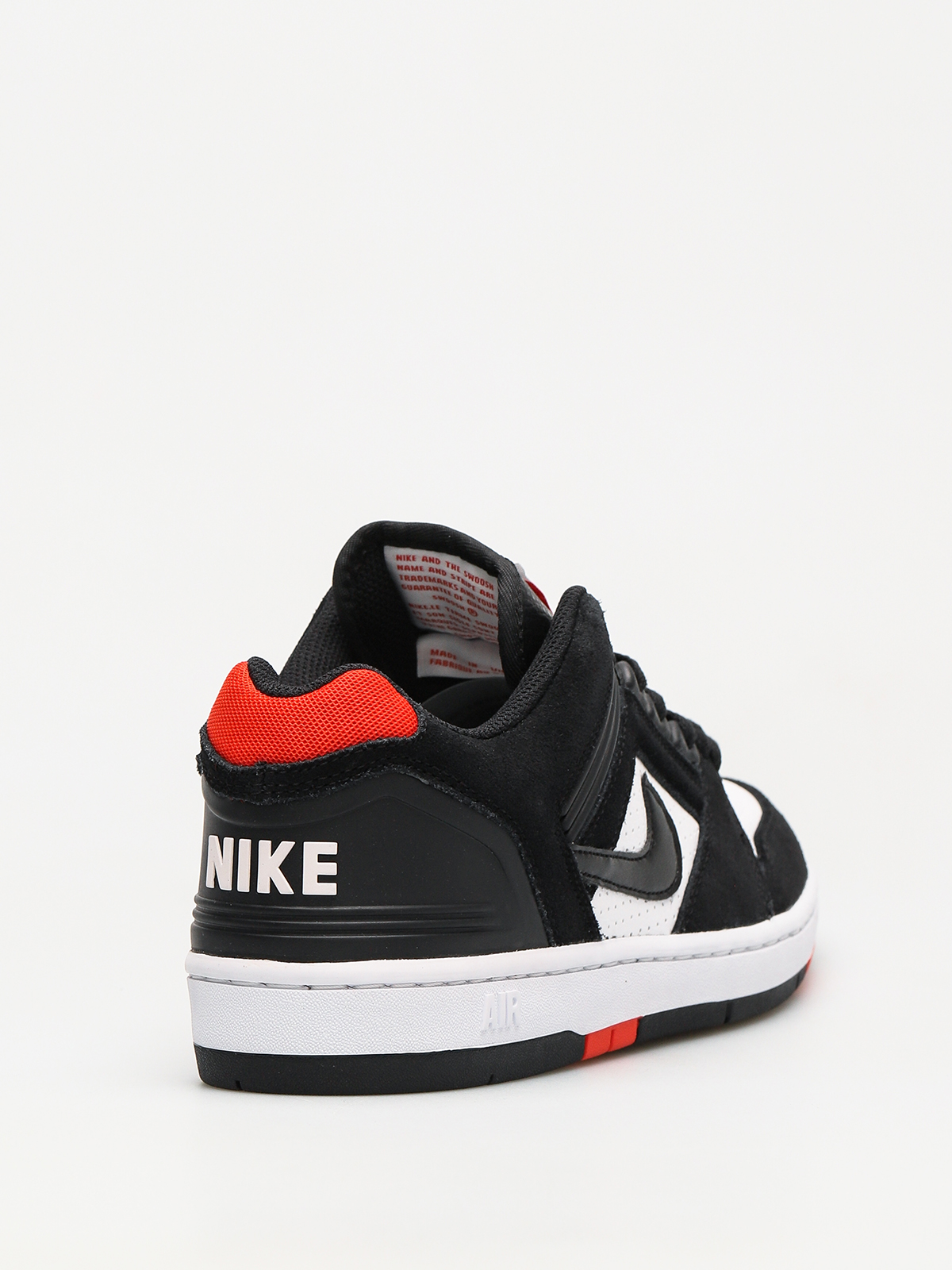 Nike sb air force 2 hot sale low black white habanero red