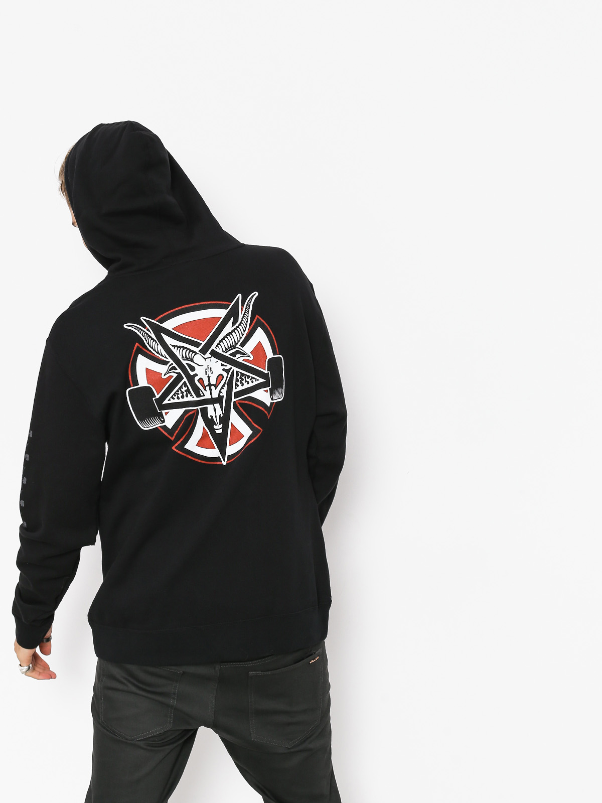 Mikina s kapucňou Independent x Thrasher Pentagram Cross HD (black)